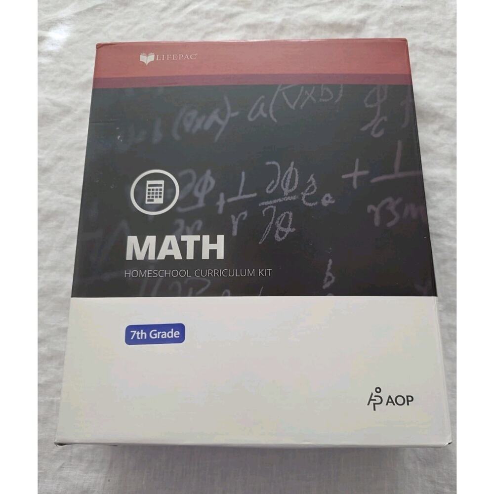 Alpha Omega LIFEPAC Math 7th Grade Homeschool Kit Units 4 - 10 + Teacher